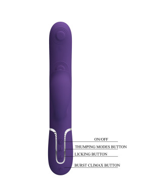 PRETTY LOVE - Gigi dark purple 7 thumping functions 7 licking modes