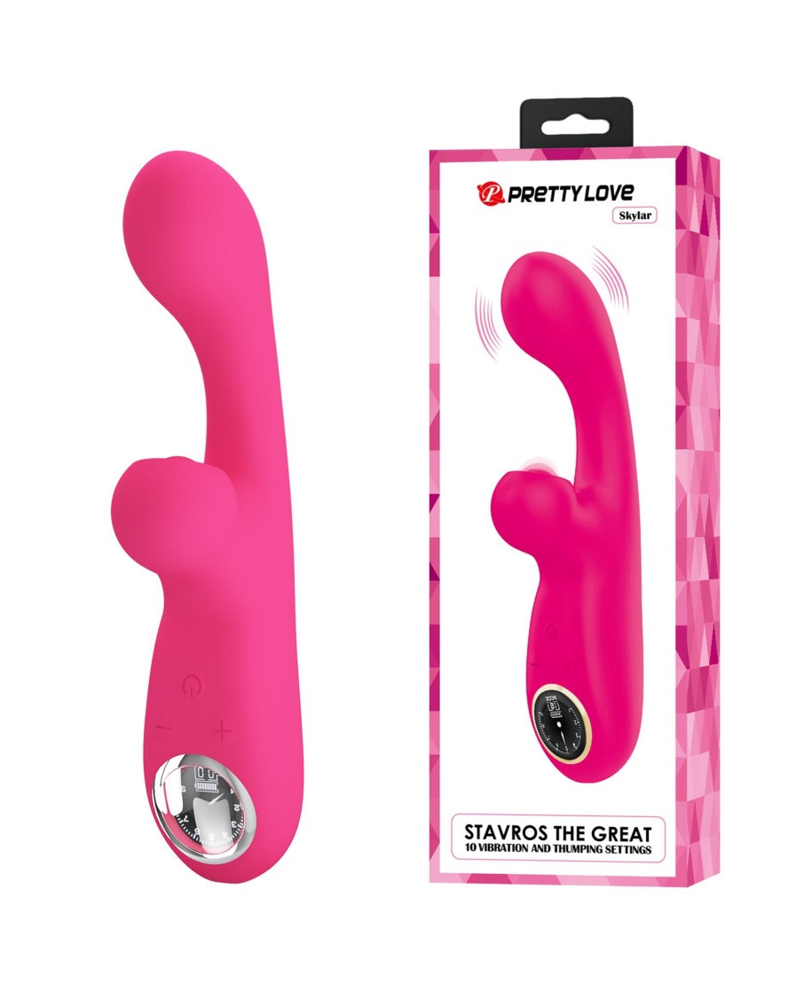 PRETTY LOVE - Skylar Pink 10 vibration functions 10 thumping functions 9 speed levels