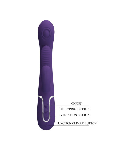 PRETTY LOVE - Shonia Dark Purple Twinkled Tenderness 7 thumping functions 7 vibration functions