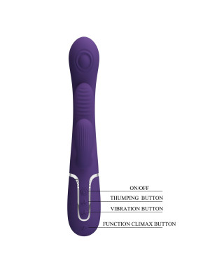 PRETTY LOVE - Shonia Dark Purple Twinkled Tenderness 7 thumping functions 7 vibration functions