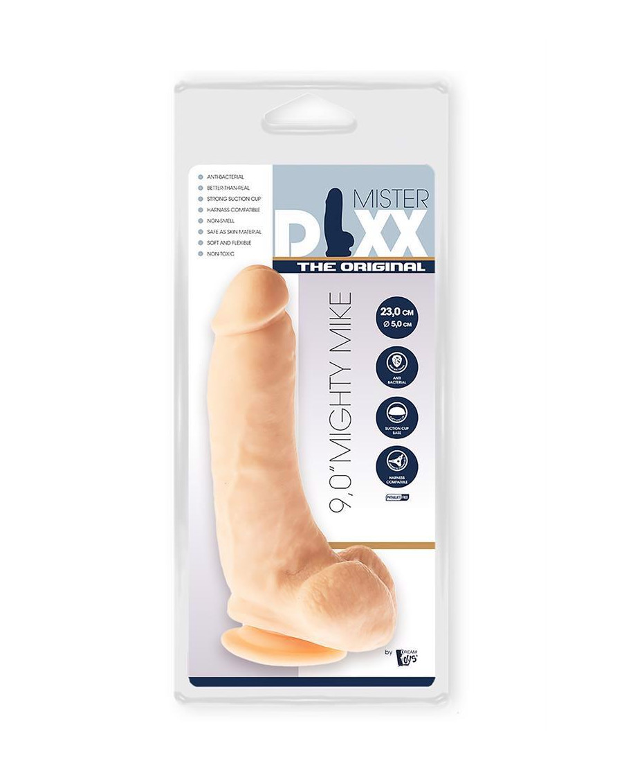 Grube żylaste cieliste dildo z przyssawką 23 cm