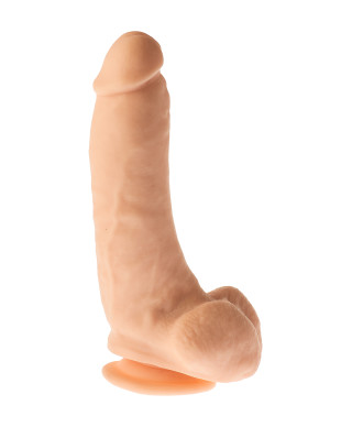 Grube żylaste cieliste dildo z przyssawką 23 cm