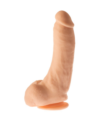 Grube żylaste cieliste dildo z przyssawką 23 cm