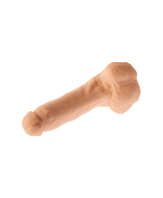 Grube żylaste cieliste dildo z przyssawką 23 cm