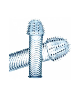 Elastyczna nakładka na penisa z kolcami stymuluje