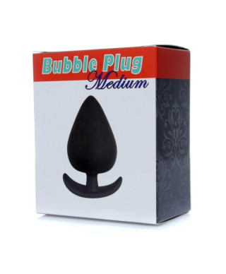 Gładka czarna zatyczka analna korek sex plug 8cm