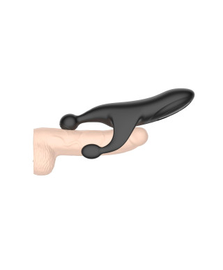 Tapping and vibrating penis stimulator