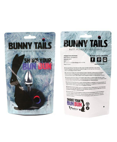 FeelzToys -Bunny Tails Butt Plug Black