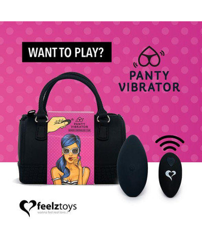 FeelzToys - Panty Vibe Op afstand bedienbare vibrator Zwart