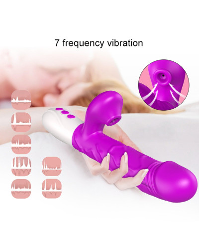 Wibrator króliczek posuw podgrzewanie 7trybów 23cm