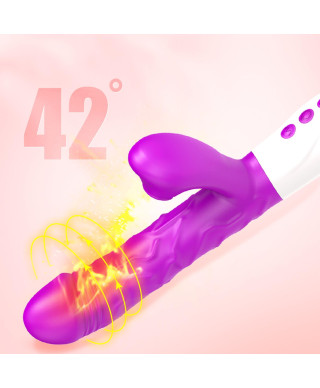 Wibrator króliczek posuw podgrzewanie 7trybów 23cm