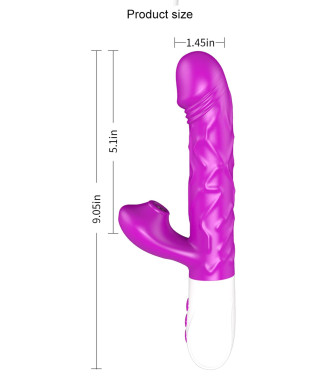 Wibrator króliczek posuw podgrzewanie 7trybów 23cm