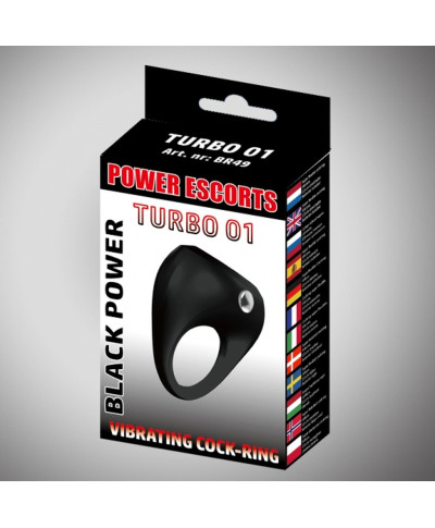 Turbo 01 black vibratinging cockring