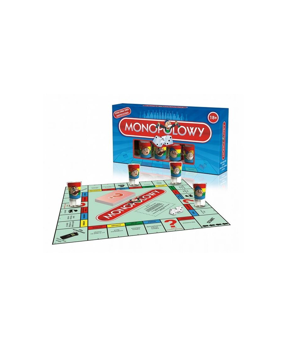 Gra imprezowa alkoholowa monopolowy plus kieliszki