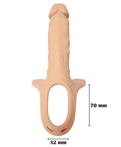 Proteza strap-on pusta przedłużająca penisa 24cm