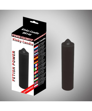 Kinky candle black low temperature candle 20 cm