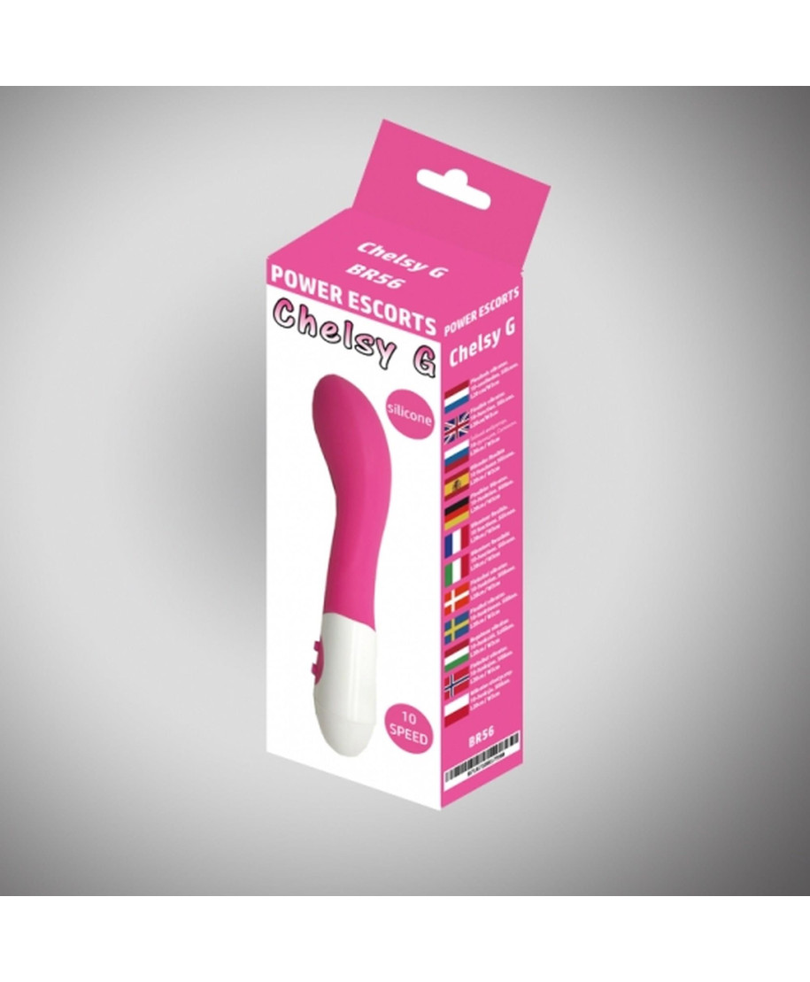 Chelsey g pink 20 cm silicone vibrating 10 speed