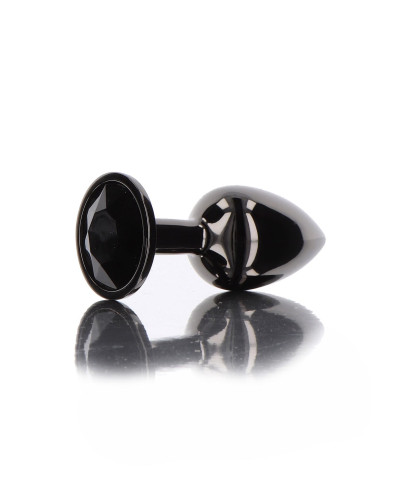 Butt Plug With Diamond Jewel S Black