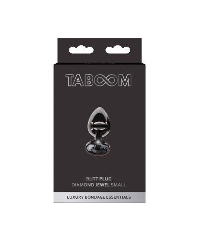 Butt Plug With Diamond Jewel S Black
