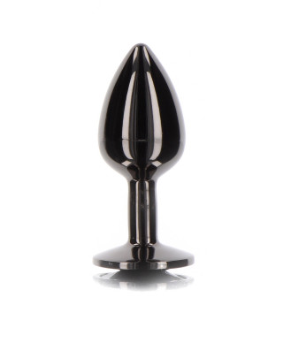 Butt Plug With Diamond Jewel S Black