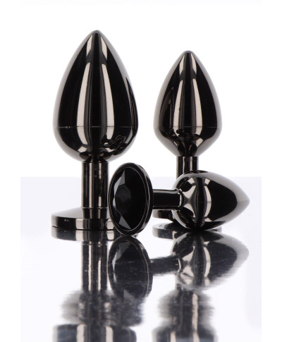 Butt Plug With Diamond Jewel S Black