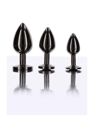 Butt Plug With Diamond Jewel S Black