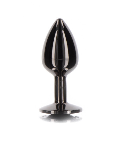 Butt Plug With Diamond Jewel L Black