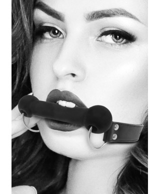 Silicone Bit Gag - With Adjustable Bonded Leather Straps