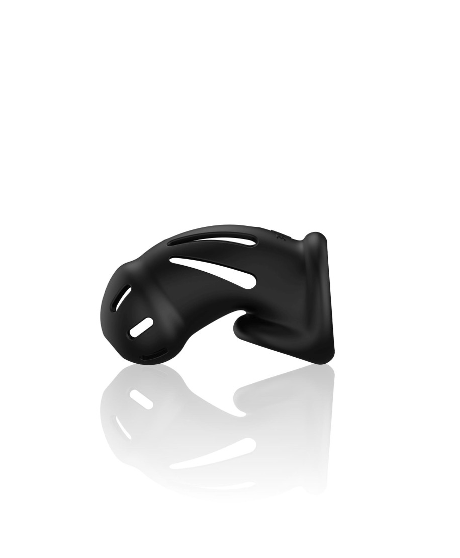 Model 27 - Ultra Soft Silicone Chastity Cage - Black