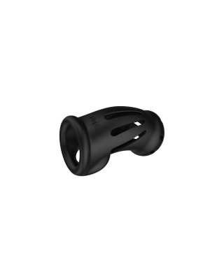 Model 27 - Ultra Soft Silicone Chastity Cage - Black