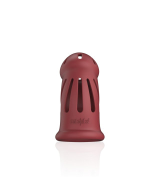 Model 28 - Ultra Soft Silicone Chastity Cage - Red