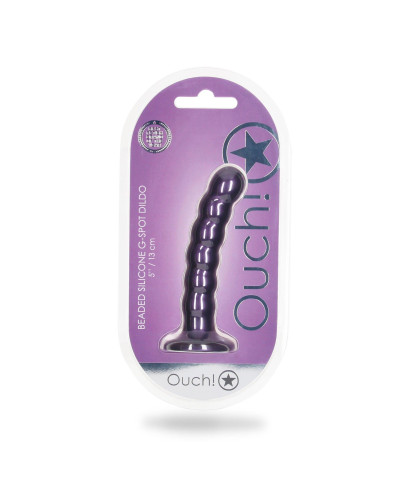 Beaded Silicone G-Spot Dildo - 5 13 cm