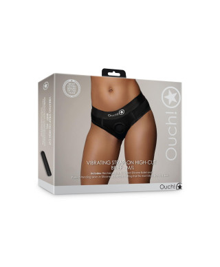 Vibrating Strap-on High-cut Brief - ML