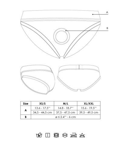 Vibrating Strap-on High-cut Brief - ML