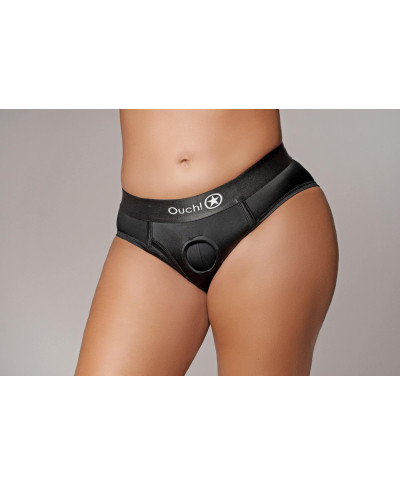 Vibrating Strap-on High-cut Brief - XLXXL