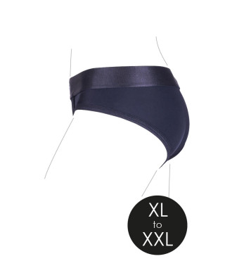 Vibrating Strap-on High-cut Brief - XLXXL