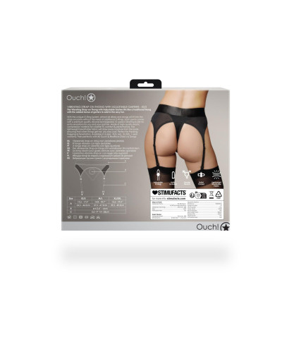 Vibrating Strap-on Thong with Adjustable Garters - XSS