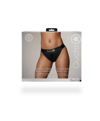 Vibrating Strap-on Thong with Removable Rear Straps - ML