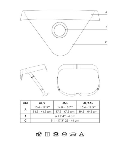 Vibrating Strap-on Panty Harness with Open Back - ML