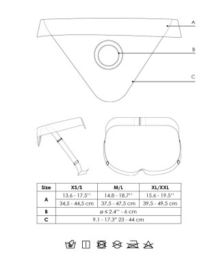 Vibrating Strap-on Panty Harness with Open Back - ML