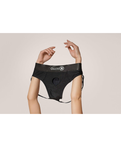 Vibrating Strap-on Panty Harness with Open Back - XSS