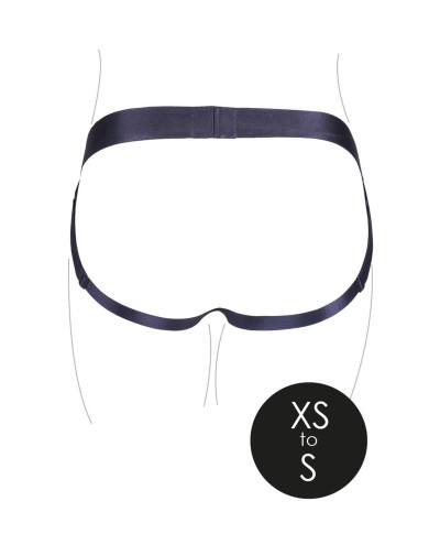 Vibrating Strap-on Panty Harness with Open Back - XSS