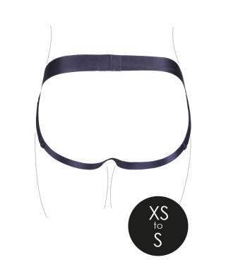 Vibrating Strap-on Panty Harness with Open Back - XSS