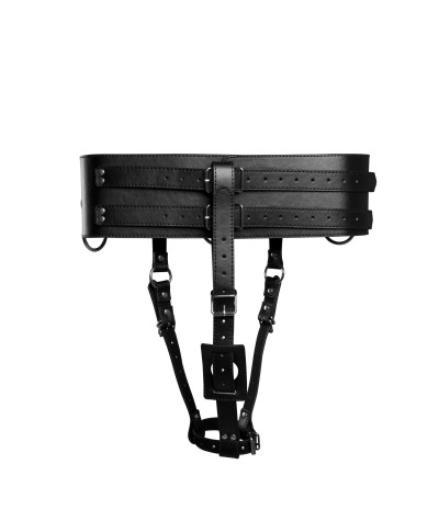 Belt with Vibrator Holder - Black