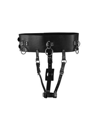 Belt with Vibrator Holder - Black