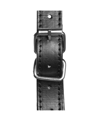 Head Harness with Zip-up Mouth and Lock - Black
