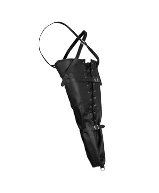 Lace-up Full Sleeve Arm Restraint - Black