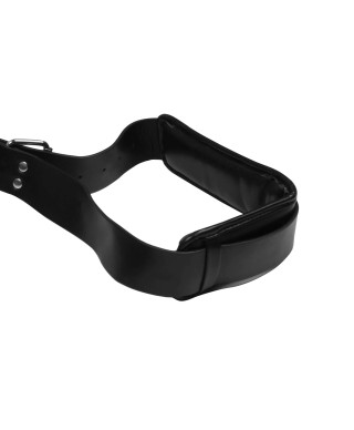 Padded Thigh Sling with Hand Cuffs - Black