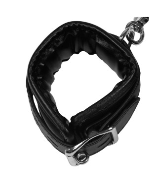 Padded Thigh Sling with Hand Cuffs - Black