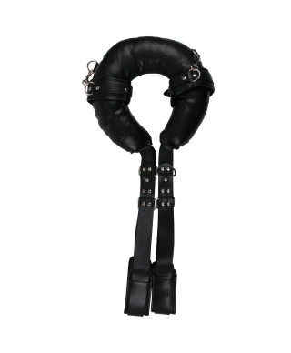 Padded Thigh Sling with Hand Cuffs - Black